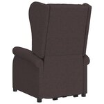 vidaXL Fauteuil de massage Marron foncé Tissu