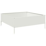 vidaXL Lit surélevé de jardin blanc 100x100x25 cm acier
