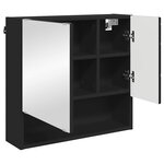 vidaXL Ensemble de mobilier de salle de bain avec tiroir 3 Pièces Noir