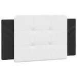 vidaXL Coussin de tête de lit Zadar noir et blanc 100 cm similicuir