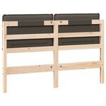 vidaXL Tête de lit capitonnée Gris Naturel et Clair 135 cm Pin massif