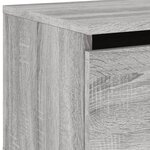 vidaXL Table de chevet murale avec lumières LED sonoma gris