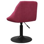 vidaXL Chaises pivotantes à manger lot de 2 bordeaux velours