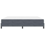 vidaXL Lit à ressorts avec matelas Gris foncé 200 x 200 cm tissu