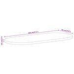 vidaXL Dessus de table 120x60x3 8cm ovale bois massif de manguier brut