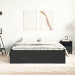 vidaXL Cadre de lit sans matelas noir 140x190 cm