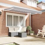 vidaXL Cadre d'auvent Gris clair 350 x 200 cm