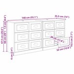 vidaXL Buffets 2 Pièces Bois Ancien 70 x 35 5 x 67 5 cm Bois d'ingénierie