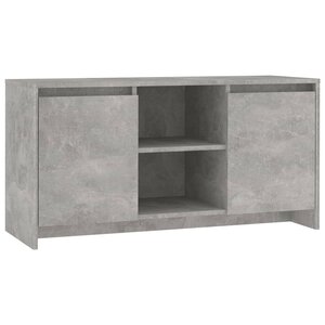 vidaXL Meuble TV Gris béton 102x37 5x52 5 cm Bois d'ingénierie