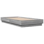 vidaXL Cadre de lit sans matelas avec lumières LED 75x190 cm