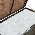 vidaXL Boîte de rangement de jardin résine tressée 200x50x60 cm marron