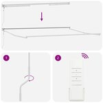 vidaXL Auvent rétractable anthracite et blanc 4 5x3 m tissu/aluminium