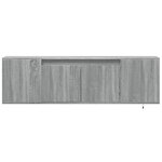 vidaXL Meuble TV mural avec lumières LED sonoma gris 135x31x39 5 cm