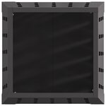 vidaXL Foyer carré noir 50x50x70 cm en acier