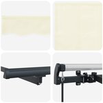 vidaXL Auvent Rétractable Crème 300 x 200 cm tissu