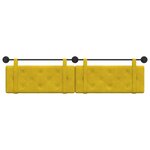 vidaXL Tête de lit suspendue Jaune Velours