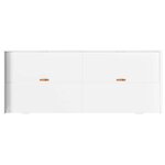 vidaXL Cadre de lit avec tiroir Blanc 80 x 200 cm Bois d'ingénierie