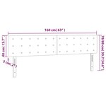 vidaXL Tête de lit à LED Cappuccino 160x5x78/88 cm Similicuir