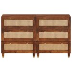 vidaXL Ensemble de buffet 2 Pièces Marron 60 x 33 5 x 75 cm