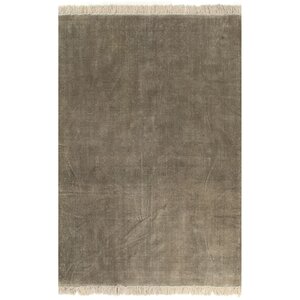 vidaXL Tapis Kilim Coton 160 x 230 cm Taupe