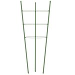 vidaXL Supports pour plantes de jardin 3 anneaux 5Pièces Vert 45 cm Acier