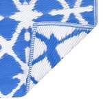 vidaXL Tapis d'extérieur ARAKIL bleu et blanc 80x150 cm PP