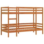 vidaXL Lit superposé sans matelas cire marron 90x190 cm pin massif