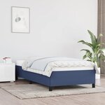 vidaXL Cadre de lit Bleu 90x190 cm Tissu