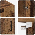 vidaXL Armoire suspendue Montage mural Bois ancien 69 5 x 34 x 90 cm