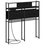 vidaXL Tête de lit de rangement Chêne noir 80 cm Bois d'ingénierie