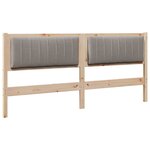 vidaXL Tête de lit capitonnée Marron 180 cm Pin massif