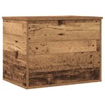 Coffre de rangement vidaXL avec couvercle en bois vieilli 60x42x46 cm en bois reconstitué