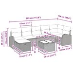 vidaXL Ensemble de canapé de jardin 8 Pièces Gris clair 289 x 124 x 85 cm