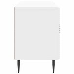 vidaXL Meuble TV Blanc brillant 102 x 34 5 x 50 cm Bois d'ingénierie