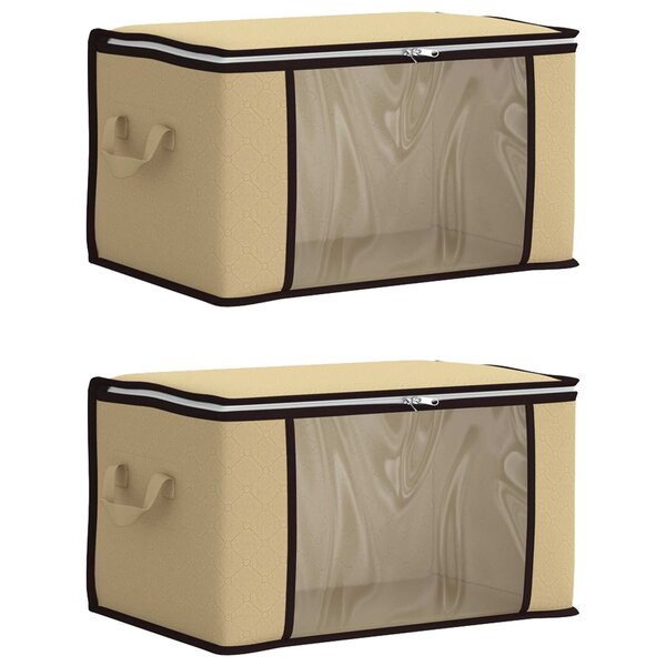 vidaXL Boîte de rangement avec fenêtre latérale transparente 2 pc