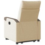 vidaXL Fauteuil inclinable Crème Tissu