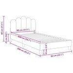 vidaXL Cadre de lit pour enfants avec tête de lit Rose 80 x 200 cm