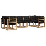 vidaXL Ensemble de canapés d'extérieur 7 pc Blanc et noir
