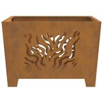 vidaXL Braise Marron 60 x 60 x 40 cm Acier