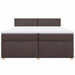 vidaXL Sommier à lattes de lit avec matelas Marron foncé 200x200 cm