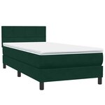 vidaXL Sommier à lattes de lit et matelas vert foncé 80x220 cm velours