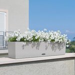 LECHUZA Jardinière BALCONERA Cottage 80 ALL-IN-ONE Blanc
