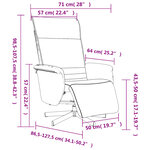 vidaXL Fauteuil inclinable avec repose-pieds marron similicuir