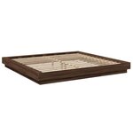 vidaXL Cadre de lit avec lumières LED sans matelas 200x200 cm