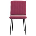 vidaXL Chaises à manger lot de 4 Rouge bordeaux Velours