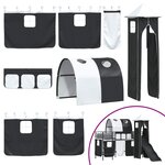 vidaXL Lit mezzanine pour enfants Noir 99 5 x 190 cm Métал