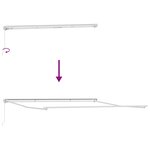 vidaXL Auvent Blanc 4 × 3 5 m Métal