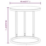 vidaXL Table d'appoint Doré et marbre noir 45 cm Verre trempé