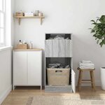vidaXL Armoire à Laver avec stockage Gris Sonoma Bois d'ingénierie