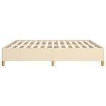 vidaXL Cadre de lit Crème 180 x 200 cm Tissu